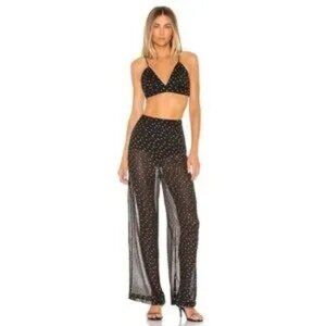 Revolve Superdown Two-Piece Mesh Pant Set